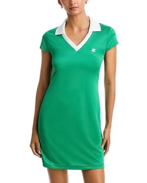 Courreges Short Jersey Polo Dress - Green