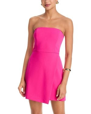 French Connection Whisper Strapless Slit Mini Dress - Pink