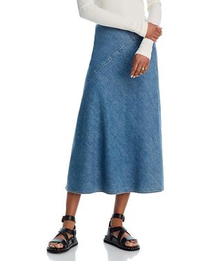 Rag & Bone Ultra Featherweight Midi Skirt - Blue