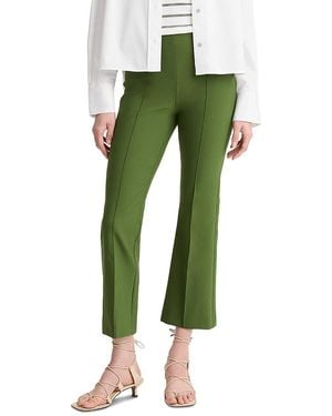 Vince Mid Rise Pintucked Cropped Pants - Green