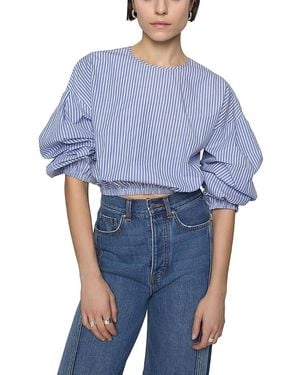 Rebecca Minkoff Julia Stripe Long Sleeve Top - Blue