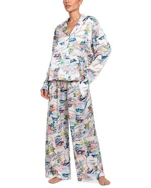 MIDNIGHT BAKERY Satin Pajama Set - White