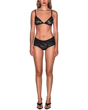 Fleur du Mal Le Stretch Lace Boyshort - Red