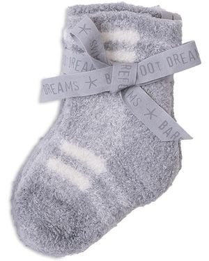 Barefoot Dreams Cozychic Lite Baby Plaid Sock Set - Gray