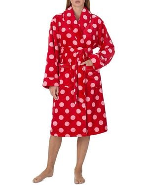 Kate Spade Chenille Shawl Collar Wrap Robe - Red