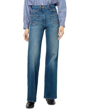 Gerard Darel Anna High Rise Flared Jeans - Blue