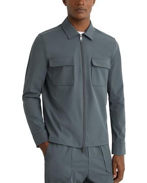 Reiss Technical Zip Through Pocket Jacket - Blue