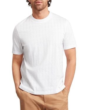 Ted Baker Hemingway Regular Square Jacquard T-Shirt - White