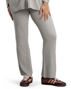 Nom Maternity Georgina Foldover Maternity Knit Pants - Gray
