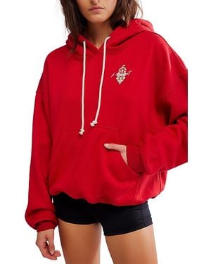 Free People Ctw Final Call Hoodie - Red