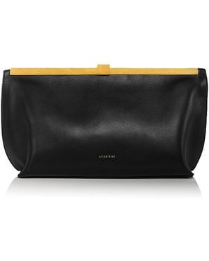 Anine Bing Small Leather Clutch - Black