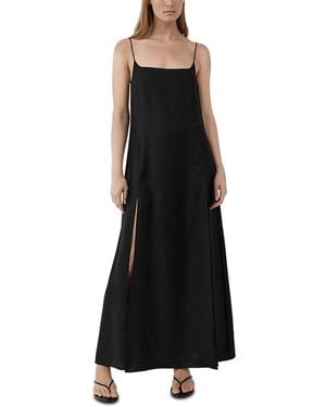 St. Agni Silk Twill Cummerbund Dress - Black