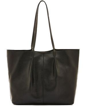 Il Bisonte Nina Large Pleated Leather Tote - Black