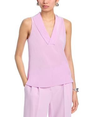 BOSS Bolaru Silk Sleeveless Top - Purple