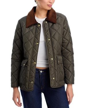 Aqua Quilted Barn Jacket - Black