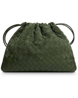 Bottega Veneta Intrecciato Leather Pouch - Green