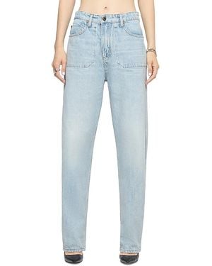 RE/DONE The Rewind Reversible High Rise Barrel Jeans - Blue