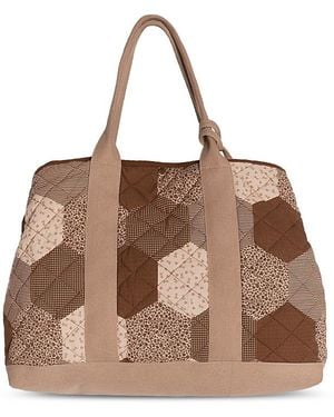 Free People Pippa Patchwork Cotton Tote - Brown