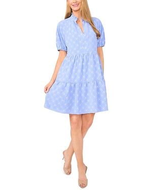 Cece Floral Babydoll Dress - Blue
