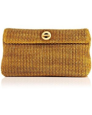 Veronica Beard Anchor Raffia Effect Clutch - Natural