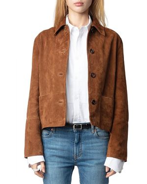 Zadig & Voltaire Lessa Suede Jacket - Brown