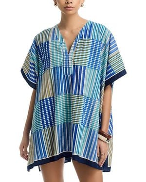 Echo Stripe Illusion Caftan Swim Cover-Up - Blue