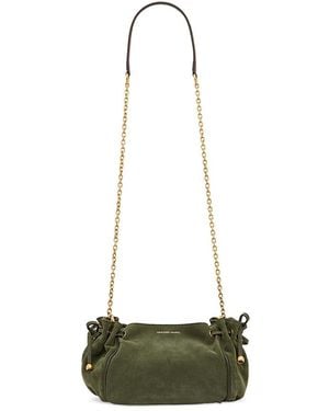 Gerard Darel Le Mini 24 Suede Crossbody - White