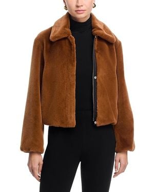 Theory Faux Fur Jacket - Brown