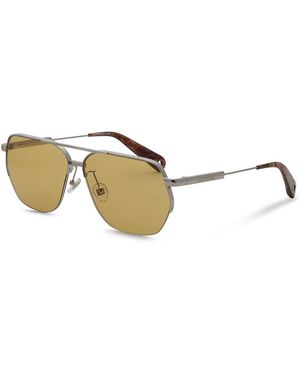 Jacquemus Aviador Aviator Sunglasses, 64Mm - Metallic