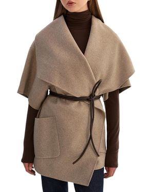 Lamarque Penelope Oversized Coat - Brown