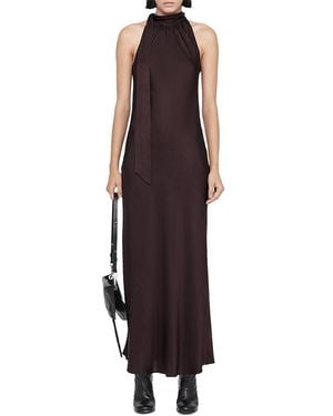 AllSaints Beril Bias Cut Maxi Dress - Purple