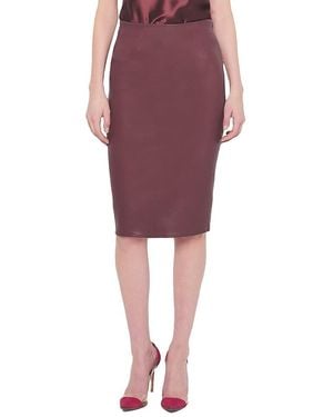 AS by DF Claude Stretch Leather Skirt - Purple