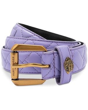 Kurt Geiger Kensington Quilted Leather Belt - Purple