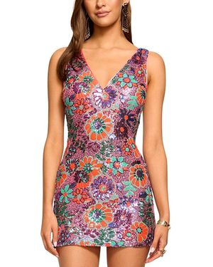 Ramy Brook Dahlia Aera Sequinned Dress - Red