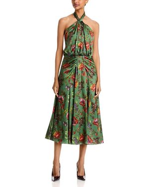 Cinq À Sept Kaily Floral Halter Neck Dress - Green