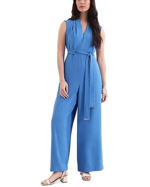 Phase Eight Marta V Neck Jumpsuit - Blue