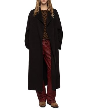 Zadig & Voltaire Meli Lainage Belted Jacket - Black
