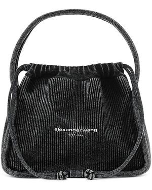 Alexander Wang Ryan Small Denim Bag - Black