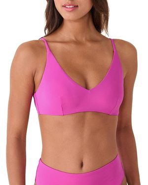 Andie Ohana V Neck Bikini Top - Purple