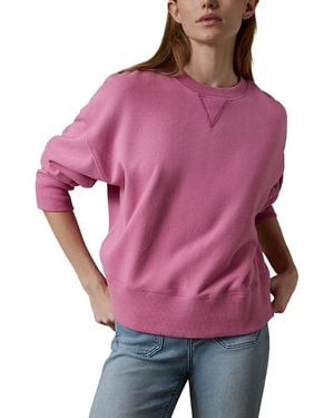 Faherty Fleece Vintage Crew Sweatshirt - Purple