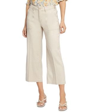 NYDJ Wide Leg Cropped Pants - Natural