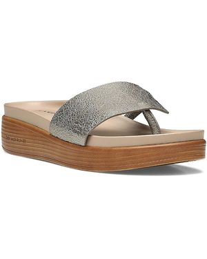 Donald J Pliner Slip On Thong Wedge Sandals - Gray