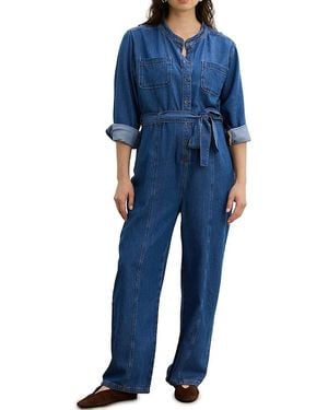 Hatch Collection The Drapey Denim Maternity Jumpsuit - Blue