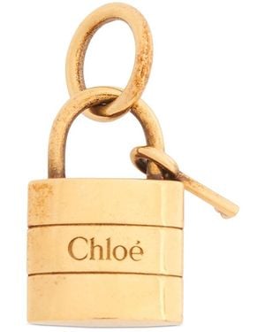 Chloé Alphabet Lock Bag Charm - Metallic