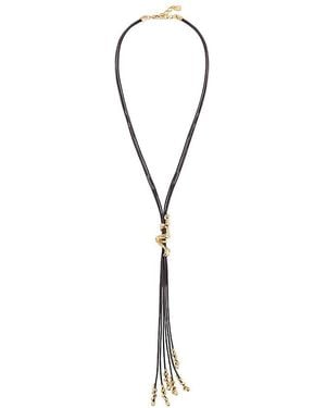 Uno De 50 Golden Cord Layer Necklace - White