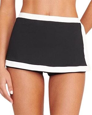 STAUD Nell Swim Skirt - Black