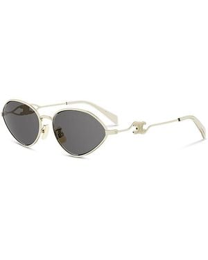 Celine Bordeaux Oval Sunglasses, 58Mm - White