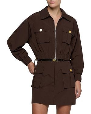 L'Agence Kade Cargo Pocket Windbreaker - Brown