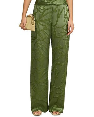 Cult Gaia Sara Silk Pants - Green