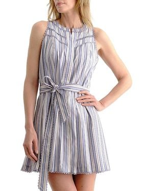 Cartolina Nantucket Hadley Yarn-Dyed Romper - Blue